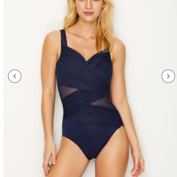 Miraclesuit size US 18 Madero Underwire One-Piece in Midnight Blue Vacation - Picture 1 of 11